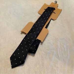 NWT Dockers Black Polka Dots Necktie